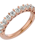 Inel Cu 11 Moissanite Montate In Prong 1.11 ct din 18k Aur Roz - Castelo.ro