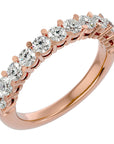 Inel Cu 11 Diamante Naturale Montate In Prong 1.11 ct din 18k Aur Roz - Castelo.ro
