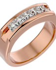 Verighetă Prestigiu din Aur 14k cu Moissanite de 1.24 ct din 14k Aur Roz - Castelo.ro