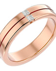 Verighetă din Aur 14k cu Tăietură si Diamante Create în Laborator de 0.14 ct din 14k Aur Roz - Castelo.ro