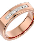 Verighetă Clasică din Aur 14k cu Diamante Naturale de 0.50 ct din 14k Aur Roz - Castelo.ro