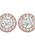 Cercei Delicați Aurora Cu Diamante Naturale de 0.99 ct din 18k Aur Roz - Castelo.ro