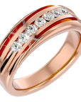 Verighetă Noblesse din Aur 14k cu Diamante Naturale de 0.52 ct din 14k Aur Roz - Castelo.ro