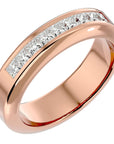 Verighetă cu Diamante Naturale Eternity de 0.88 ct din 18k Aur Roz - Castelo.ro