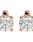 Cercei Stud Solitaire din Aur 14k cu Moissanite de 0.94 ct din 14k Aur Roz - Castelo.ro