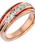 Verighetă Noblesse din Aur 14k cu Diamante Create în Laborator de 0.52 ct din 14k Aur Roz - Castelo.ro