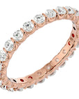 Inel Eternity din Aur 14k cu Diamante Naturale de 1.09 ct din 14k Aur Roz - Castelo.ro