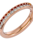Inel Eternity din Aur 14k Cu Diamante Naturale de 0.41 ct din 14k Aur Roz - Castelo.ro