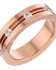 Verighetă din Aur 14k cu Bandă De Diamante Naturale de 0.56 ct din 14k Aur Roz - Castelo.ro