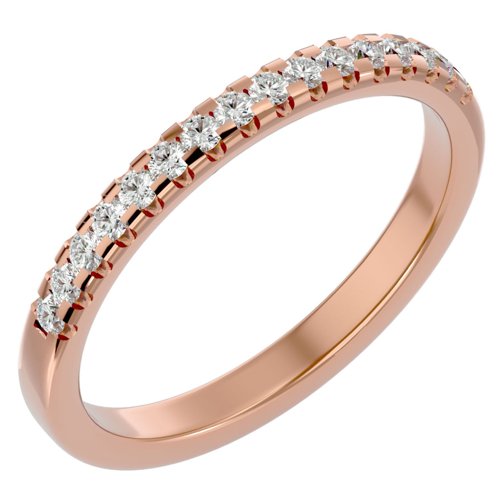 Inel Eternity din Aur 14k Cu Diamante Create în Laborator de 0.25 ct din 14k Aur Roz - Castelo.ro