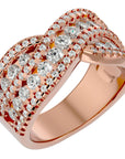 Inel Nobil cu Diadema de Diamante Naturale de 1.26 ct din 18k Aur Roz - Castelo.ro