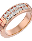 Inel Etern Dual cu Moissanite de 0.82 ct din 18k Aur Roz - Castelo.ro
