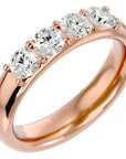 Verighetă Eternity cu 4 Diamante Naturale de 0.96 ct din 18k Aur Roz - Castelo.ro