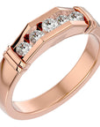 Inel Radiant cu Diamante Naturale de 0.51 ct din 18k Aur Roz - Castelo.ro