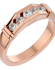 Inel Radiant cu Diamante Naturale de 0.51 ct din 18k Aur Roz - Castelo.ro