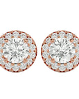 Cercei Delicați Aurora Cu Moissanite de 0.99 ct din 18k Aur Roz - Castelo.ro
