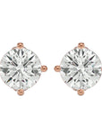 Cercei Stud din Aur 14k Cu Diamante Naturale Tăietură Rotundă Briliantă de 1.05 ct din 14k Aur Roz - Castelo.ro
