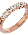 Inel Eternity din Aur 14k Cu 7 Diamante Naturale de 0.53 ct din 14k Aur Roz - Castelo.ro