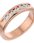 Inel Eternity Céline din Aur 14k cu Diamant Create în Laborator de 0.52 ct din 14k Aur Roz - Castelo.ro
