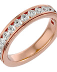Verighetă cu Moissanite Eternity de 0.92 ct din 18k Aur Roz - Castelo.ro