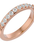Inel Eternity Cu Moissanite de 0.40 ct din 18k Aur Roz - Castelo.ro