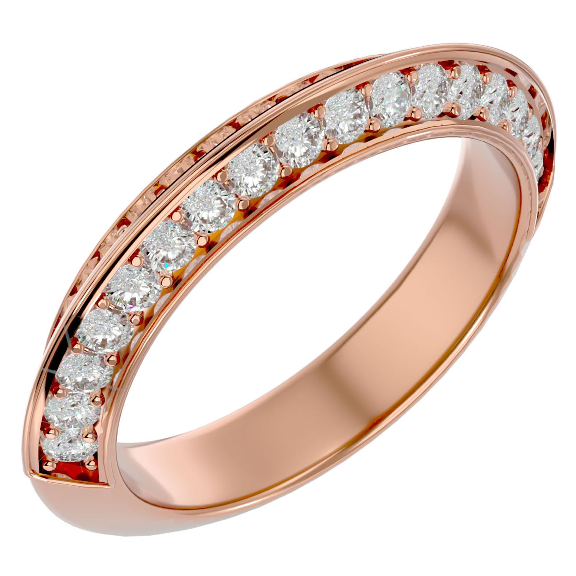 Inel Etern Dual cu Diamante Create în Laborator de 1.02 ct din 18k Aur Roz - Castelo.ro