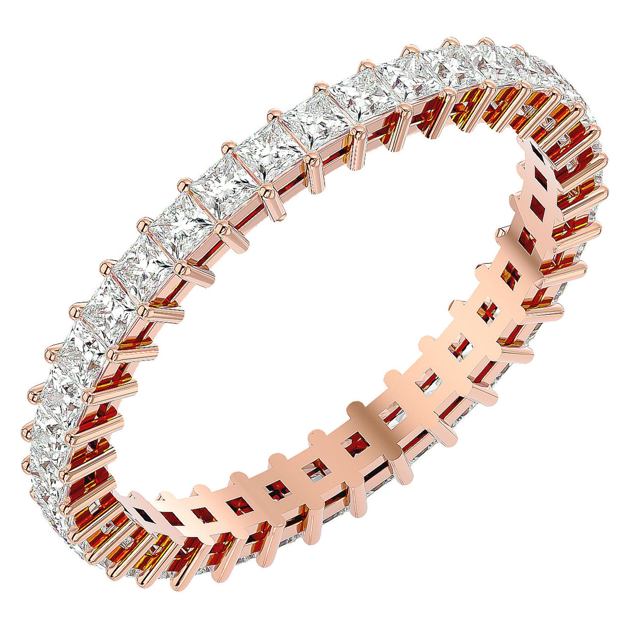 Inel Eternal cu Diamante Naturale de 1.11 ct din 18k Aur Roz - Castelo.ro
