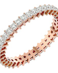 Inel Eternal din Aur 14k cu Diamante Naturale de 1.11 ct din 14k Aur Roz - Castelo.ro