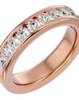 Verighetă cu Moissanite Eternity de 1.01 ct din 18k Aur Roz - Castelo.ro