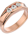 Inel Vintage cu Diamante Create în Laborator de 0.52 ct din 18k Aur Roz - Castelo.ro