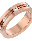 Verighetă cu Bandă De Moissanite de 0.56 ct din 18k Aur Roz - Castelo.ro