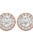 Cercei Delicați Aurora din Aur 14k Cu Diamante Create în Laborator de 0.99 ct din 14k Aur Roz - Castelo.ro