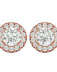 Cercei Delicați Aurora din Aur 14k Cu Diamante Create în Laborator de 0.99 ct din 14k Aur Roz - Castelo.ro