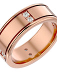 Verighetă Forte cu Diamante Naturale de 0.28 ct din 18k Aur Roz - Castelo.ro