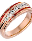 Verighetă Noblesse cu Moissanite de 0.52 ct din 18k Aur Roz - Castelo.ro