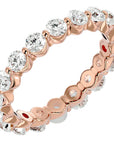 Inel Eternity din Aur 14k cu Diamante Create în Laborator de 2.01 ct din 14k Aur Roz - Castelo.ro