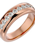 Verighetă Eternity cu Moissanite de 1.01 ct din 18k Aur Roz - Castelo.ro