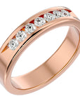 Inel Eternity Céline din Aur 14k cu Diamant Naturale de 0.52 ct din 14k Aur Roz - Castelo.ro