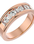 Verighetă Eternă din Aur 14k cu Moissanite de 1.24 ct din 14k Aur Roz - Castelo.ro