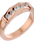 Verighetă Regală cu Diamante Create în Laborator de 0.51 ct din 18k Aur Roz - Castelo.ro