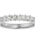 Inel Eternity din Aur 14k Cu 7 Diamante Naturale de 0.53 ct din 14k Aur Alb - Castelo.ro