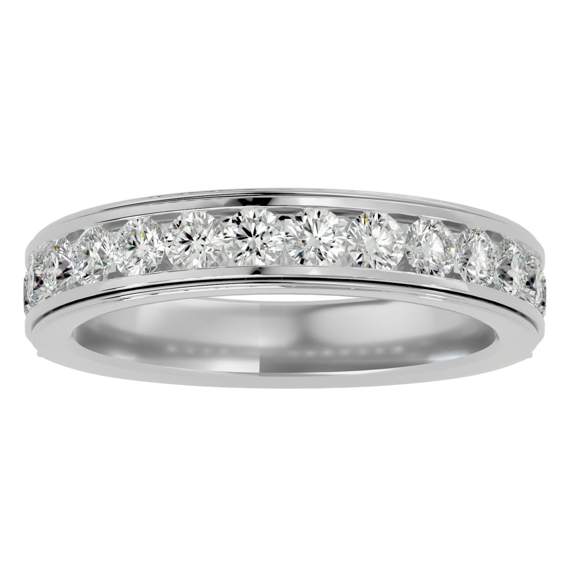 Verighetă cu Moissanite Eternity de 0.92 ct din Platina - Castelo.ro