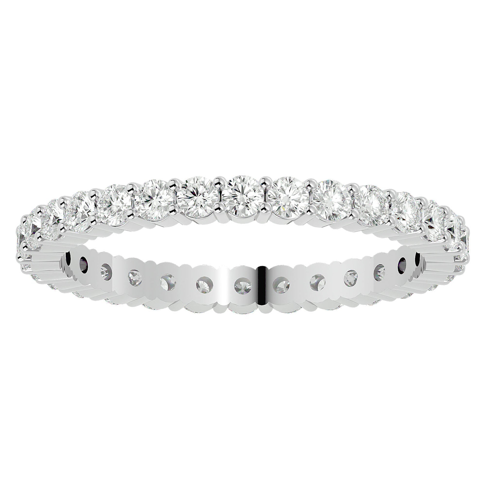 Inel Eternity din Aur 14k cu Diamante Naturale de 0.90 ct din 14k Aur Alb - Castelo.ro