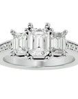 Inel de Logodnă Trei Diamante Naturale de 2.46 ct din Platina - Castelo.ro