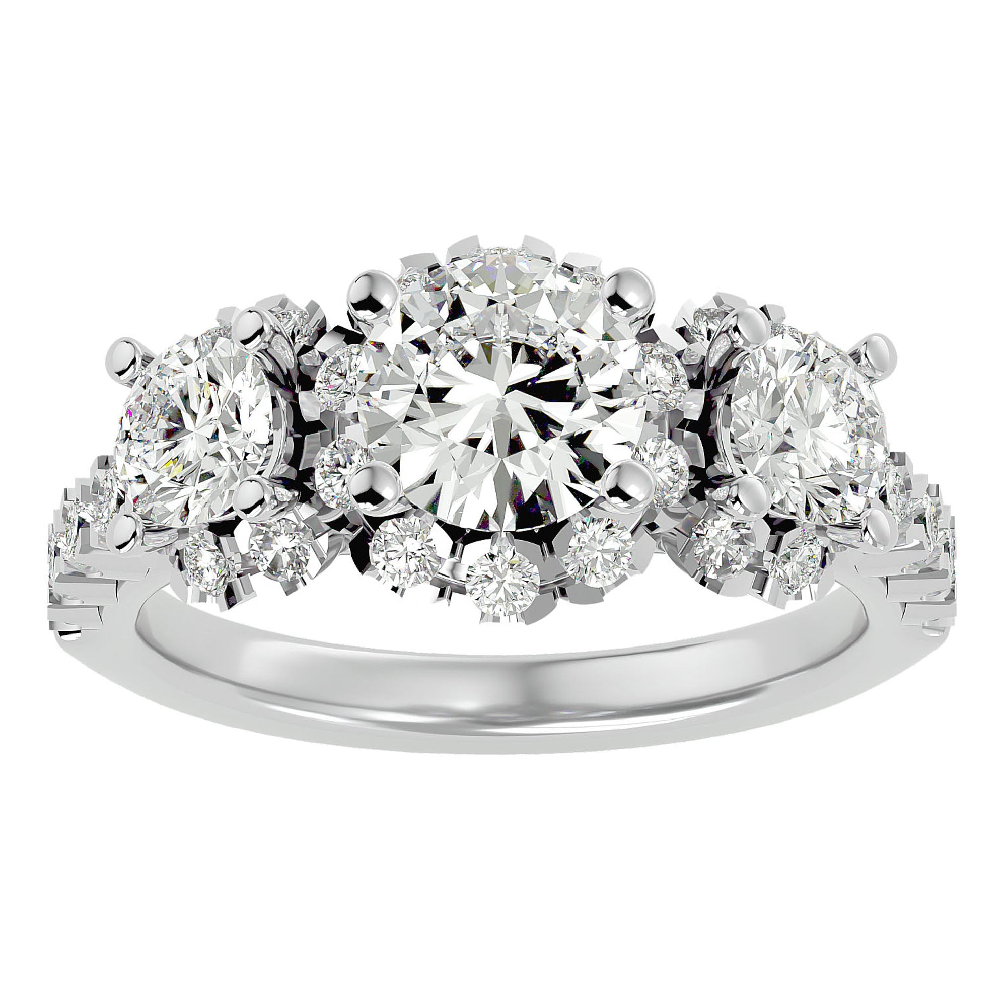Inel de Logodnă Imperial cu Diamante Naturale de 2.04 ct din Platina - Castelo.ro