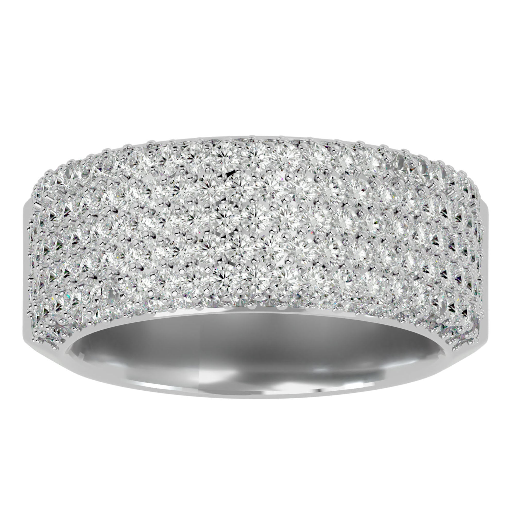 Inel Clasic Pavé cu Diamante Naturale de 1.93 ct din Platina - Castelo.ro
