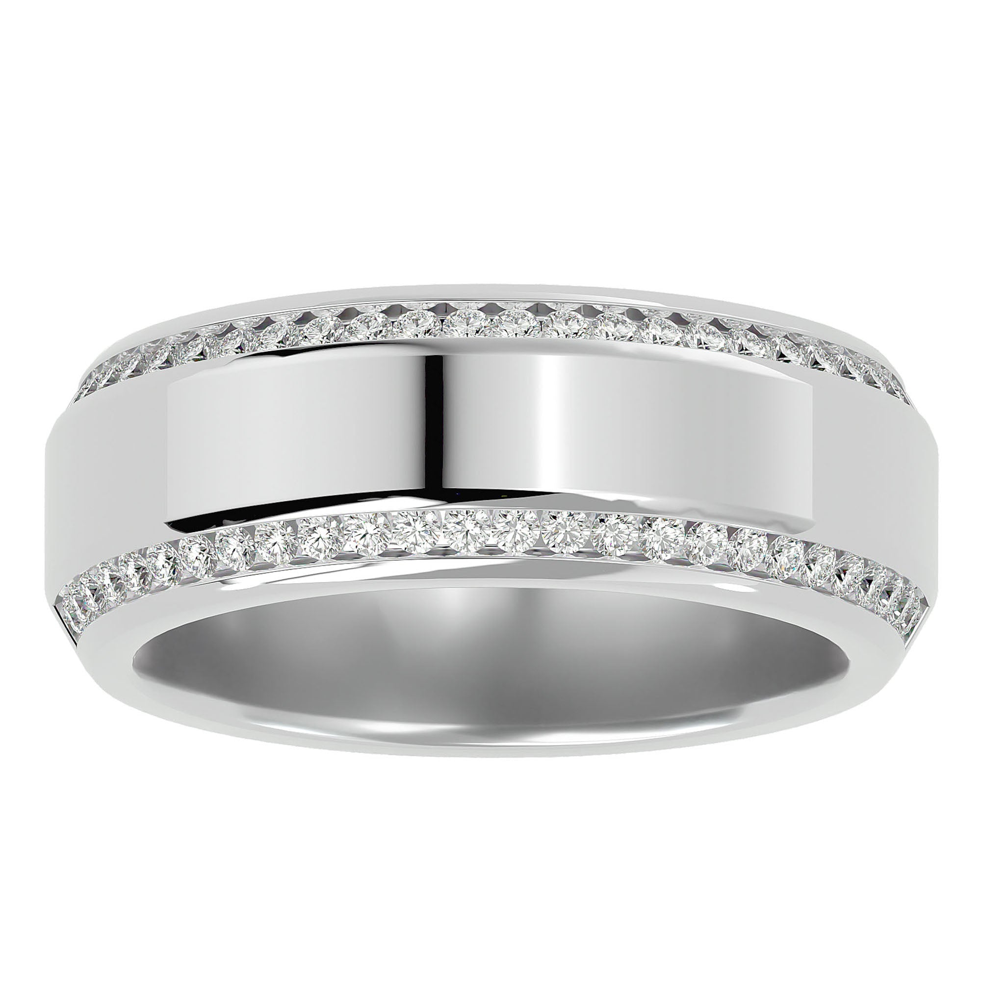 Verighetă cu Bandă De Diamante Naturale de 0.53 ct din Platina - Castelo.ro