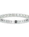 Inel Eternity cu Moissanite de 0.90 ct din Platina - Castelo.ro