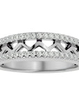 Inel Diademă din Aur 14k cu Diamante Create în Laborator în Montură Clasică de 0.30 ct din 14k Aur Alb - Castelo.ro