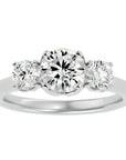 Inel de Logodnă Vivienne cu Trei Moissanite de 1.62 ct din Platina - Castelo.ro